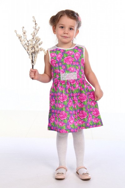 Д0041 Платье детское Рита бязь розовый (А)