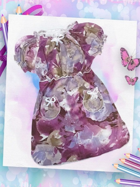 Д0053 Платье детское кулирка фиолетовый (А)