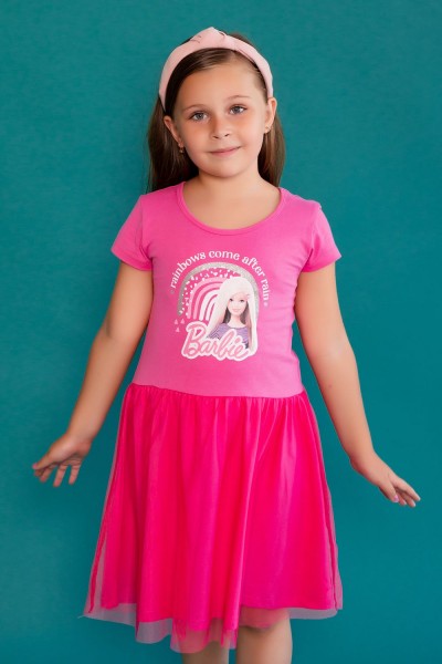 Платье 22763 Barbie кор. рукав - розовый (Н)