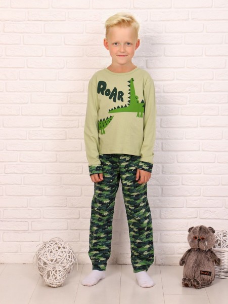 Пижама Тотоша детская дл.рукав - светло-зеленый (Н)