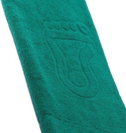 1255 Полотенце для ног махра темно зеленый (А)