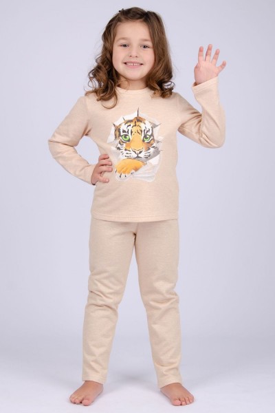 Пижама ПД-127 тигр - бежевый (Н)