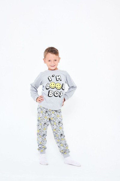 Пижама для мальчика 92139 - серый меланж (Н)