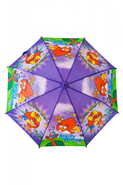 2100 Зонт трость со свистком фиолетовый (А)