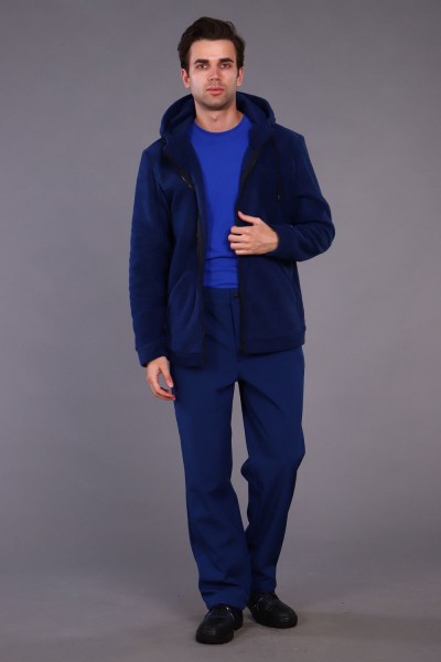 Куртка флисовая синяя - синий (Н)