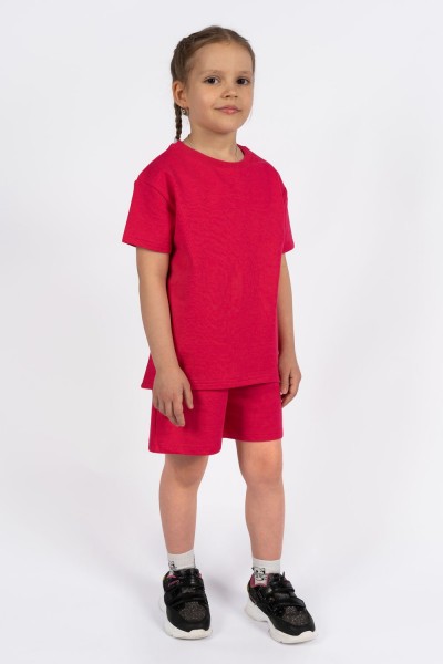Комплект детский 42100 (футболка + шорты) - бубль-гум (Н)