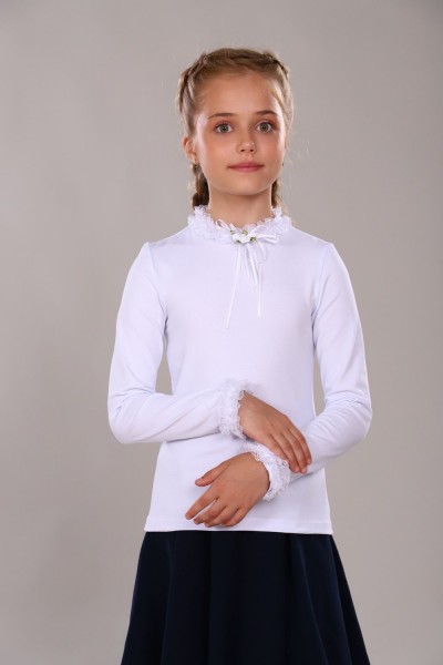 Блузка для девочки Ариэль Арт. 13265 - белый (Н)