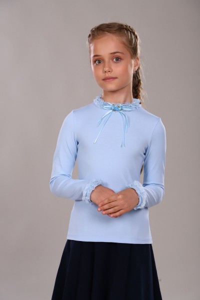 Блузка для девочки Ариэль Арт. 13265 - светло-голубой (Н)