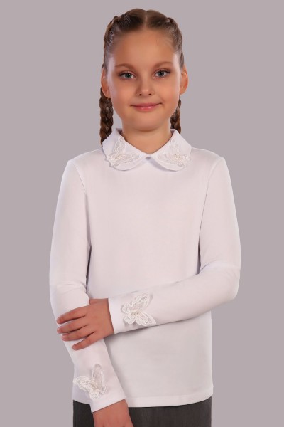 Блузка для девочки Камилла арт. 13173 - белый (Н)