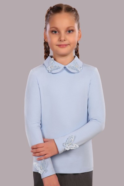 Блузка для девочки Камилла арт. 13173 - светло-голубой (Н)