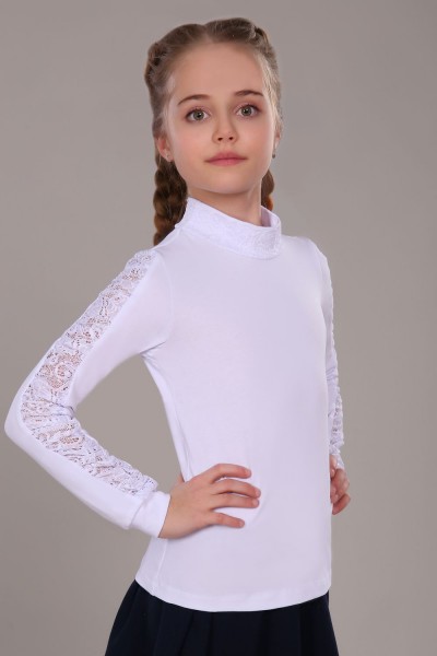 Блузка для девочки Каролина New арт.13118N - белый (Н)