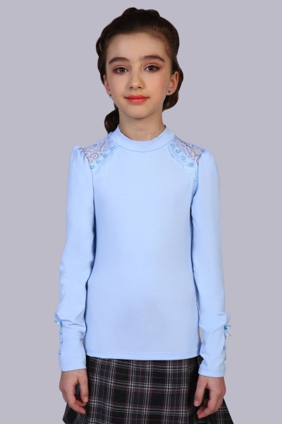 Блузка для девочки Алена арт. 13143 - светло-голубой (Н)