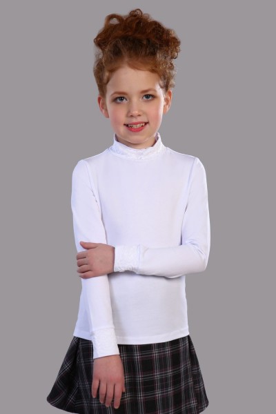 Блузка для девочки Дженифер арт. 13119 - белый (Н)