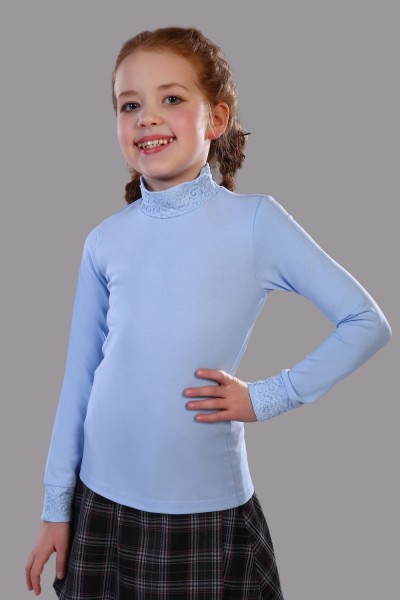 Блузка для девочки Дженифер арт. 13119 - светло-голубой (Н)