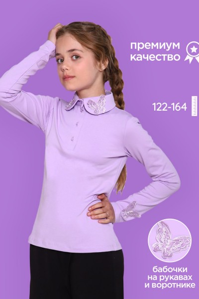 Блузка для девочки Севиль 13284 - светло-сиреневый (Н)