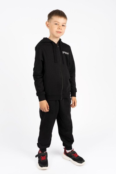 Спортивный комплект детский (джемпер, брюки) - черный (Н)