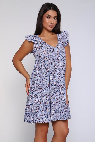 Платье 87505 - серо-голубой (Н)