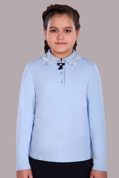 Блузка для девочки Рианна Арт.13180 - светло-голубой (Н)
