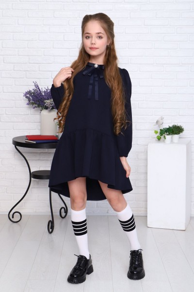 Платье для девочки Арт. 13275 - темно-синий (Н)