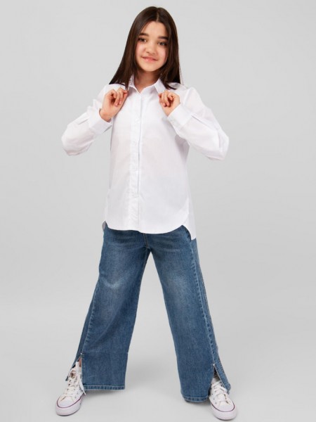 Блузка для девочки хлопковая SP1014 - белый (Н)