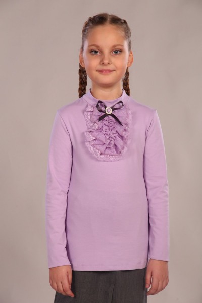 Блузка для девочки Лилия 13156 - светло-сиреневый (Н)