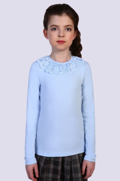 Блузка для девочки Вероника 13141 - светло-голубой (Н)