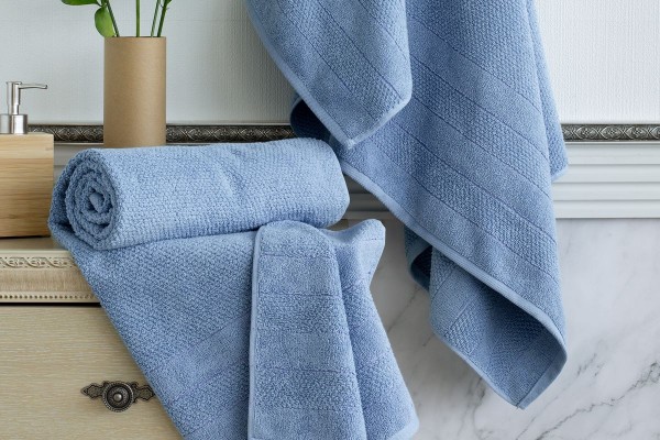 Махровое банное полотенце Verossa Milano - пудрово-голубой (Н)