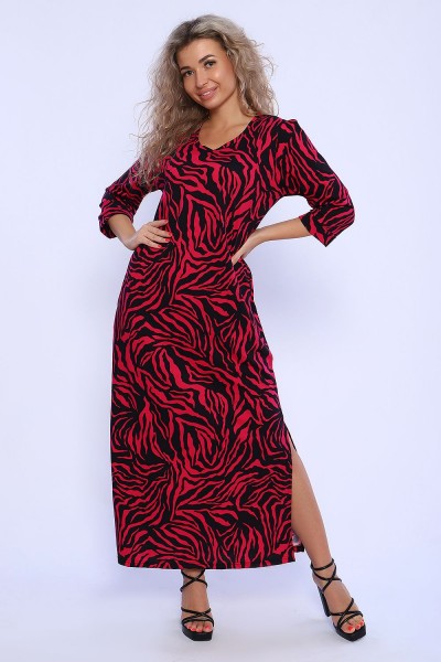 Платье 59205 - черный-красный (Н)