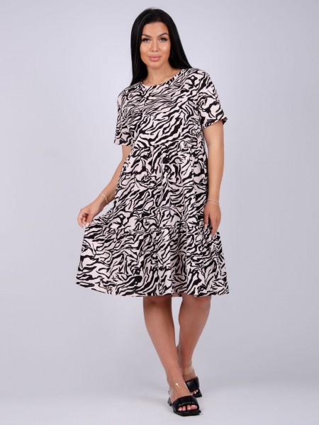 Платье Касадея зебра, трикотаж (Мл)