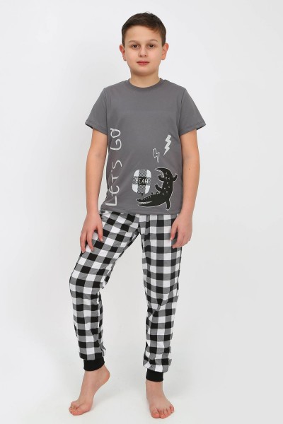 Пижама для мальчика 92182 - темно-серый (Н)