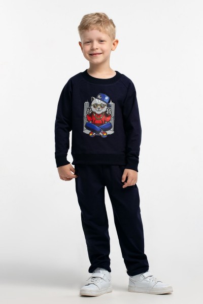 Детский костюм с брюками ПРОСимпл - синий (Н)