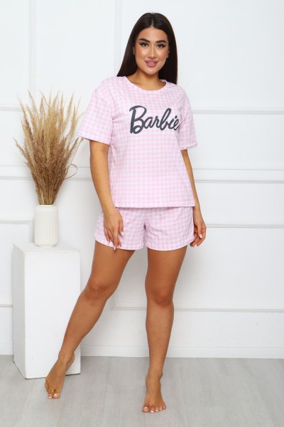 074 Пижама с шортами - розовый (Н)