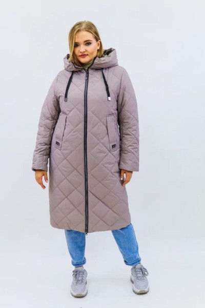 Демисезонная женская куртка осень-весна-еврозима 2810 - бежевый (Н)