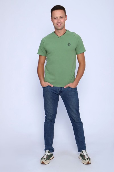 футболка мужская 86081 - зеленый (Н)
