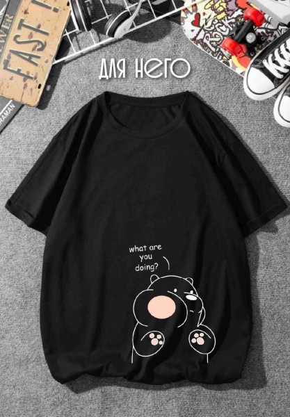 Футболка Клайд парные футболки ПАР0003 - черная (Н)