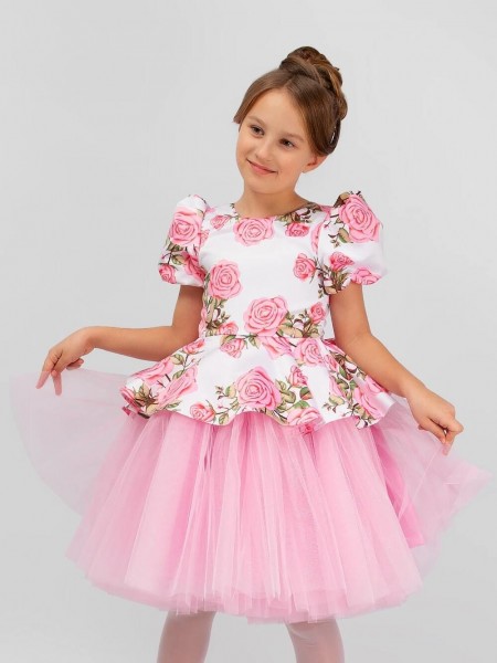 Платье нарядное для девочки SP2010 - розовый (Н)
