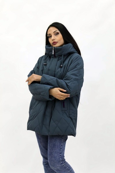 Зимняя женская куртка еврозима-весна-осень 2889 - бирюза (Н)