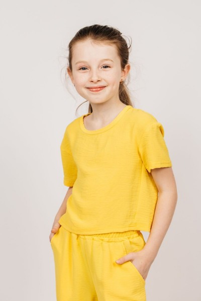 Блузка для девочки 05113 - желтый (Н)