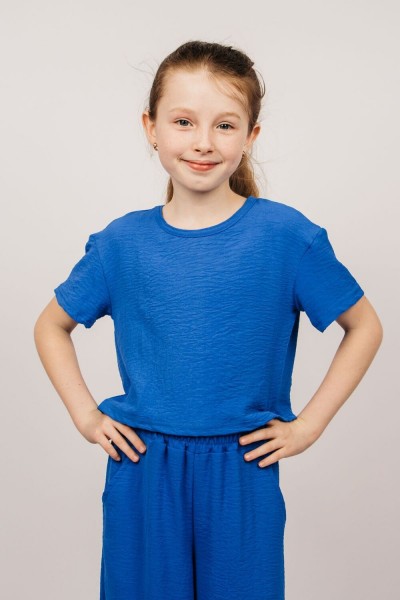 Блузка для девочки 05113 - синий (Н)