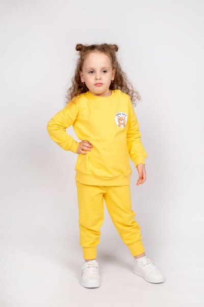 Комплект детский (джемпер+брюки) 0454 - желтый (Н)